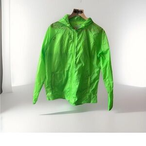 Under Armour Woman’s Green Heat Gear Lightweight Windbreaker Jacket Size L
